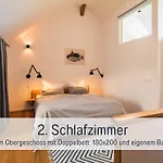 Landloft Linum - Ausgebaute Scheune Mit Aussicht, Naturpool, Kamin, Sauna, Luxusausbau, Handverlesene Midcentury Moebel & Kunst Apartment