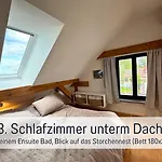 Apartment Landloft Linum - Ausgebaute Scheune Mit Aussicht, Naturpool, Kamin, Sauna, Luxusausbau, Handverlesene Midcentury Moebel & Kunst