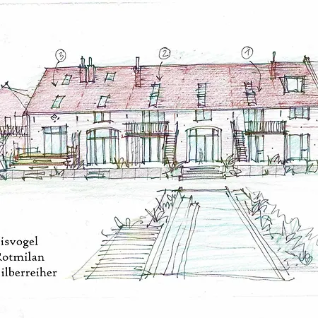 Landloft Linum - Ausgebaute Scheune Mit Blick Ins Vogelschutzgebiet, Kamin, Luxusausbau, Handverlesene Midcentury Moebel & Kunst Apartment *