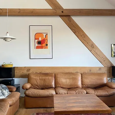 Apartment Landloft Linum - Ausgebaute Scheune Mit Blick Ins Vogelschutzgebiet, Kamin, Luxusausbau, Handverlesene Midcentury Moebel & Kunst *
