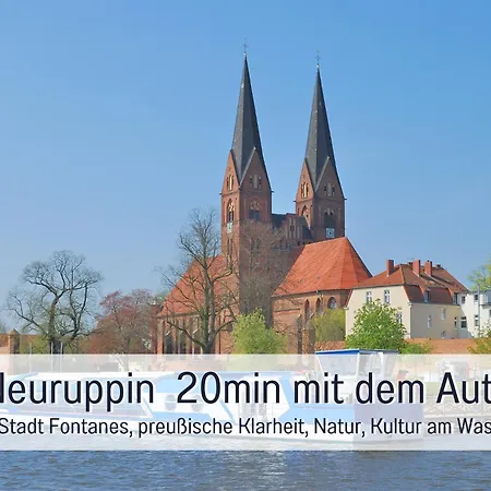Landloft Linum - Ausgebaute Scheune Mit Blick Ins Vogelschutzgebiet, Kamin, Luxusausbau, Handverlesene Midcentury Moebel & Kunst Apartment Fehrbellin