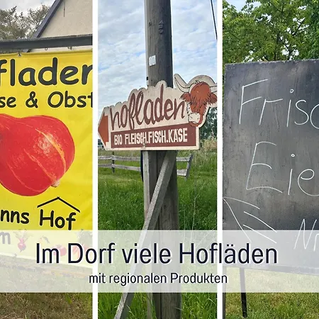 Apartament Landloft Linum - Ausgebaute Scheune Mit Aussicht, Naturpool, Kamin, Sauna, Luxusausbau, Handverlesene Midcentury Moebel & Kunst