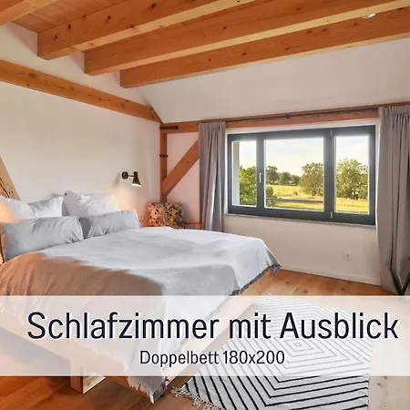 Landloft Linum - Ausgebaute Scheune Mit Aussicht, Naturpool, Kamin, Sauna, Luxusausbau, Handverlesene Midcentury Moebel & Kunst Appartamento