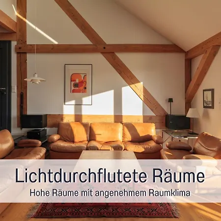 Landloft Linum - Ausgebaute Scheune Mit Aussicht, Naturpool, Kamin, Sauna, Luxusausbau, Handverlesene Midcentury Moebel & Kunst * Fehrbellin