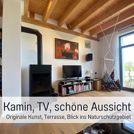 Landloft Linum - Ausgebaute Scheune Mit Aussicht, Naturpool, Kamin, Sauna, Luxusausbau, Handverlesene Midcentury Moebel & Kunst *