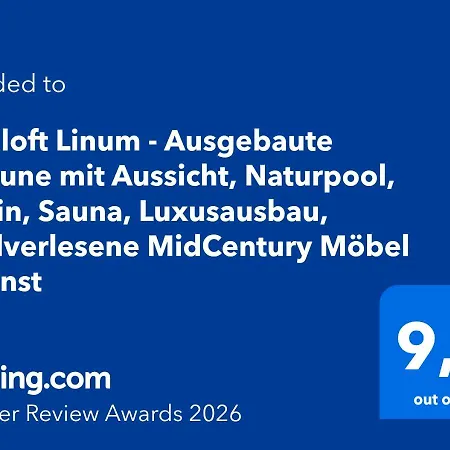 Apartament Landloft Linum - Ausgebaute Scheune Mit Aussicht, Naturpool, Kamin, Sauna, Luxusausbau, Handverlesene Midcentury Moebel & Kunst Fehrbellin