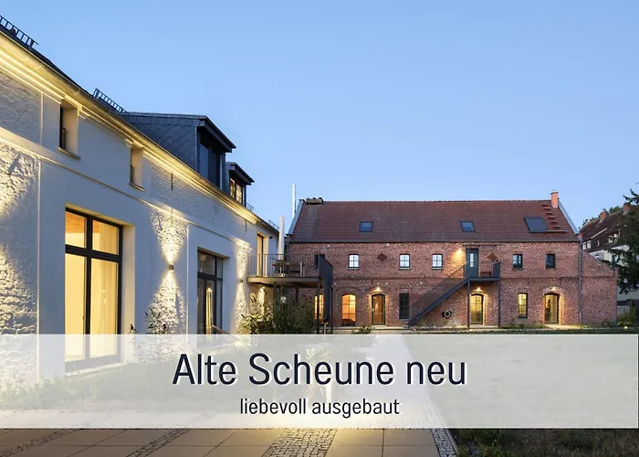 Lägenhet Landloft Linum - Ausgebaute Scheune Mit Aussicht, Naturpool, Kamin, Sauna, Luxusausbau, Handverlesene Midcentury Moebel & Kunst