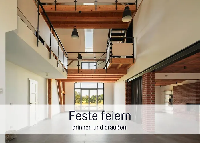 Landloft Linum - Ausgebaute Scheune Mit Aussicht, Naturpool, Kamin, Sauna, Luxusausbau, Handverlesene Midcentury Moebel & Kunst Apartmán