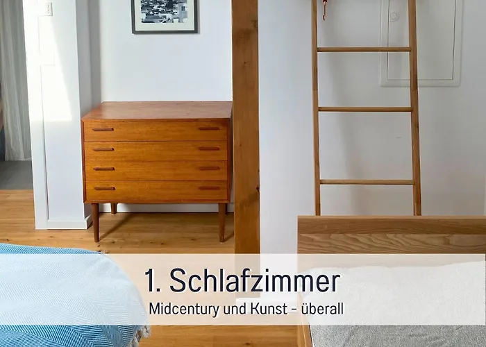 Landloft Linum - Ausgebaute Scheune Mit Aussicht, Naturpool, Kamin, Sauna, Luxusausbau, Handverlesene Midcentury Moebel & Kunst Apartmán *