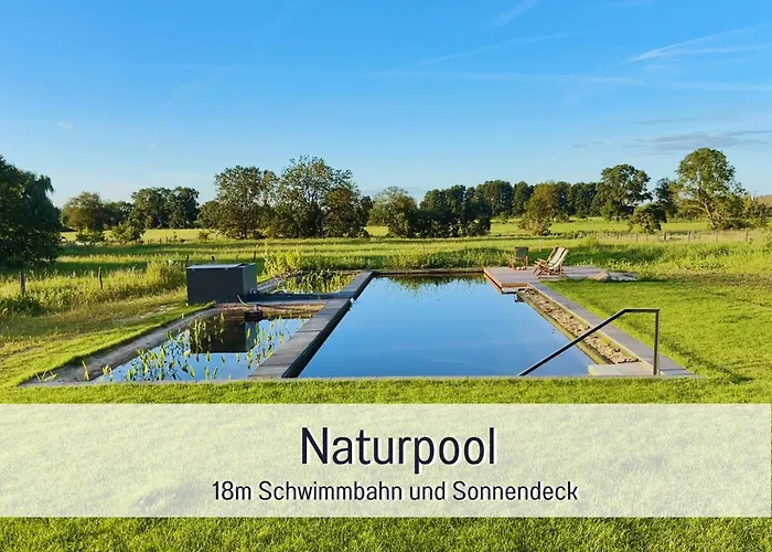 Landloft Linum - Ausgebaute Scheune Mit Aussicht, Naturpool, Kamin, Sauna, Luxusausbau, Handverlesene Midcentury Moebel & Kunst Apartmán