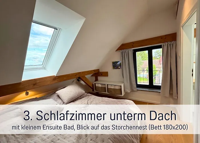 Lägenhet Landloft Linum - Ausgebaute Scheune Mit Aussicht, Naturpool, Kamin, Sauna, Luxusausbau, Handverlesene Midcentury Moebel & Kunst