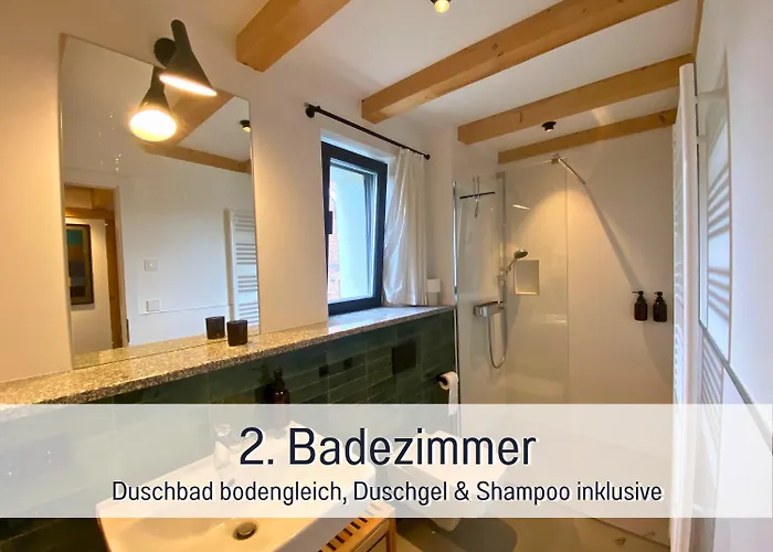 Landloft Linum - Ausgebaute Scheune Mit Aussicht, Naturpool, Kamin, Sauna, Luxusausbau, Handverlesene Midcentury Moebel & Kunst Lägenhet