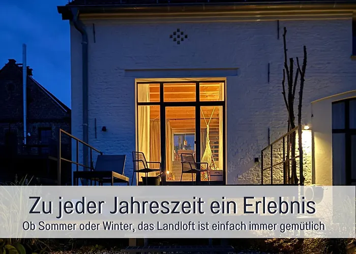 Appartement Landloft Linum - Ausgebaute Scheune Mit Aussicht, Naturpool, Kamin, Sauna, Luxusausbau, Handverlesene Midcentury Moebel & Kunst Fehrbellin